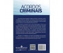 Capa do livro "Acordos Criminais - 2ª Edição" nas cores azul e cinza, de costas mostrando a sinopse