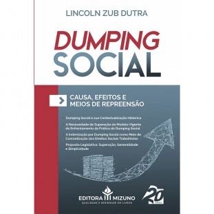 Capa do livro Dumping Social - Causa, Efeitos e Meios de Repreensão de frente