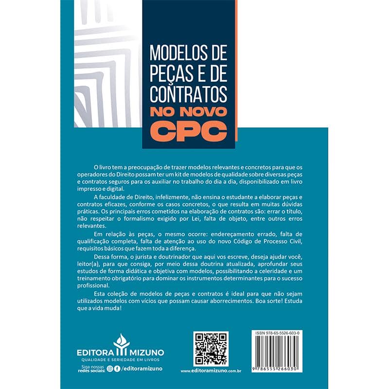 Código de Processo Civil + Peças do NCPC editoramizuno