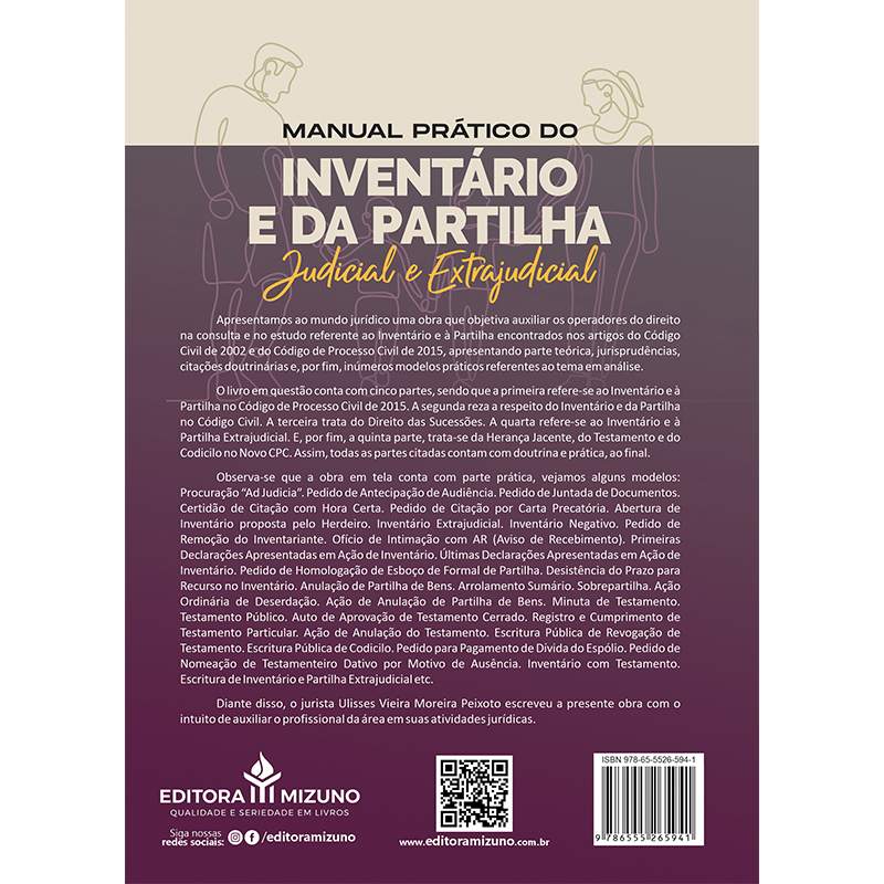 Manual Prático do Inventário e da Partilha - 6ª edição editoramizuno
