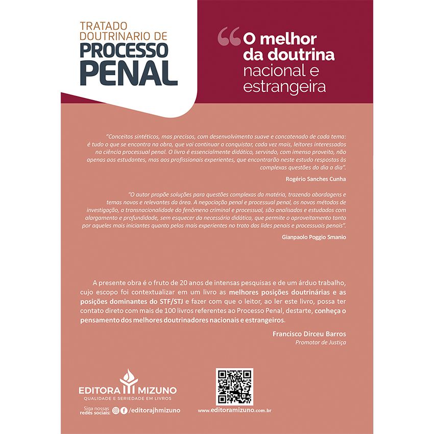 Tratado Doutrinário de Processo Penal - 2ª Edição editoramizuno