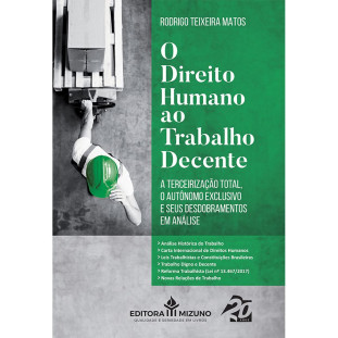 Capa do livro O Direito Humano ao Trabalho Decente - A Terceirização Total, o Autônomo Exclusivo e seus Desdobramentos em Análise de frente